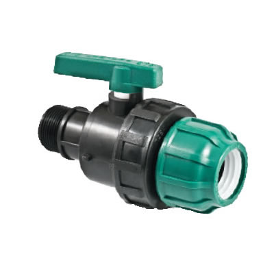 PE COUPLING-MALE BALL VALVE PN 10