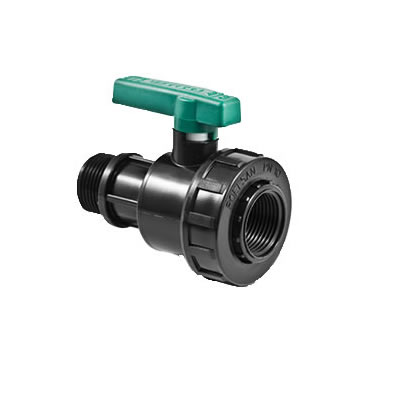 PE MALE - FEMALE BALL VALVE PN 10